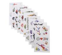 SAFIGLE Tatouages Temporaires Autocollants Ballon de Foot pour Garçon et Filles, Papier Facile à Transférer sans Colle, 10 Feuilles pour Fête à Thème Football