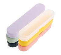 SAFIGLE Valise de Rangement Portable 6pcs en Plastique Transparent Robuste Design Clair pour Maison et Voyage, Boîtes de Rangement Rectangulaires Pratiques