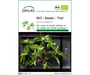 SAFLAX -- Basilic - Thaï - 250 graines - Ocimum