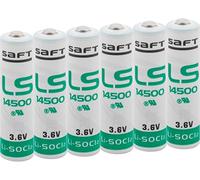 Saft LS 14500 3,6 V Lithium Pack de 6, Blanc