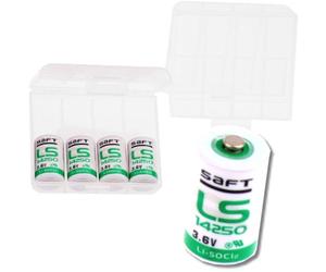 Saft LS14250 Lot de 5 Piles 1/2 AA Li-Socl2 à très Haute densité d'énergie (1200 mAh, 3,6 V) Blanc/Vert