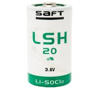 Saft LSH20 Pile au Lithium 3,6 V 13 Ah - Type D, Li-SOCl₂, Haute Puissance, impulsions jusqu'à 4 A, Plage Thermique extrême, pour télématique, sécurité et Mesure Industrielle
