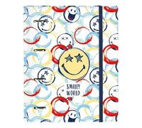 Safta 512090666 Smiley Classeur 4 anneaux de 30 mm, multicolore, 270 x 35 x 320 mm