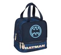Safta Batman Legendary - Sac à goûter, qualité et résistance maximale, pour Nourriture, Loisirs, goûter et Petit déjeuner, 20 x 15 x 20 cm, Couleur Bleu Marine