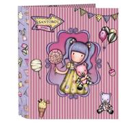 Safta - Classeur F. 4 Anneaux 35 Mm Dos Large Gorjuss Fairground First Prize 27 X 33 X 6 Cm, Multicolore (522217657)