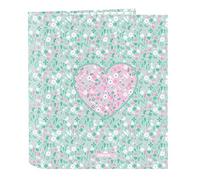 Safta Cuore - Classeur Format F, 4 anneaux 35 mm, grand dos, 27x33x6 cm - A partir de 3 ans
