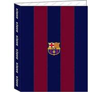 Safta F.C. Barcelona Classeur À 4 Anneaux Pour Enfants De Différents Âges, Confortable Et Polyvalent, Qualité Et Résistance, 26,5 X
