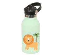 SAFTA INFANTIL LION - Bouteille isotherme, bouteille d'eau, acier inoxydable, double isolation, 12h de boisson chaude et 24h de boisson froide, 350 ml, 7,3 x 19,5 cm