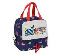Safta M040 MICKEY MOUSE Only One Porte-goûter, Trousse de haute qualité, haute résistance, porte-nourriture, loisirs, collation, petit-déjeuner, 20 x 15 x 20 cm, Bleu marine Unisexe enfants