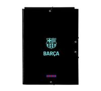 Safta -M068 F.C. Barcelona 3ème équipe - Chemise folio avec 3 rabats, idéal pour les enfants de différents âges, confortable et polyvalent, qualité et résistance, 26 x 36,5 cm, couleur noire, standard