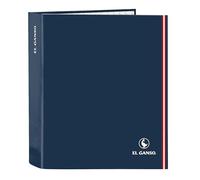 Safta -M657 EL Oie Classic-Classeur à 4 anneaux, idéal pour les enfants de différents âges, confortable et polyvalent, qualité et résistance, 27 x 6 x 33 cm, couleur bleu marine, standard (512409657),