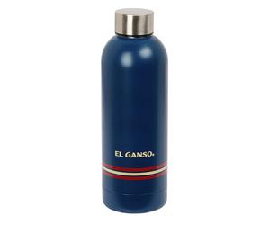 Safta M899F EL Ganso Bouteille d'eau classique double isolation 6h et 12h de boisson froide en acier inoxydable Bleu marine Taille standard 500 ml