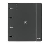 Safta Munich Lagoon Classeur avec 4 anneaux de 35 mm, avec recharge, 100 feuilles A4, idéal pour les enfants de différents âges, confortable et polyvalent, qualité et résistance, 27 x 4 x 32 cm, Noir