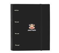 Safta PAUL FRANK JOIN THE FUN Classeur 4 anneaux de 35 cm avec 100 feuilles A4, idéal pour enfants de différents âges, confortable et polyvalent, qualité et résistance, 27 x 3,5 x 32 cm, couleur noire
