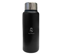 Safta REAL MADRID Bouteille isotherme en acier inoxydable double isolation 6h de boisson chaude et 12h de boisson froide 500 ml Noir, Noir, Estándar, décontracté
