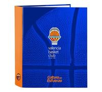 Safta Valencia Basket Reliure à anneaux A4 Bleu et Orange