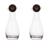Sagaform Bouteille à huile/vinaigre avec boule en liège Nature Lot de 2 35cl Transparent-marron foncé