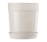 Sagaform Cache-pot Elise avec soucoupe Ø17 cm Blanc