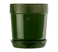 Sagaform Cache-pot Elise avec soucoupe Ø17 cm Vert