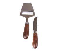 Sagaform Couteau à beurre et rabot à fromage Astrid Marron-argent