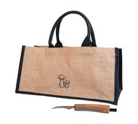 Sagaform Ensemble de couteau et sachet pour champignons Karl-Johan Beige-noir