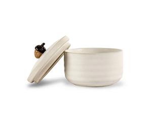 Sagaform Jarre à gland Ellen avec couvercle Ø13.5 cm Blanc cassé