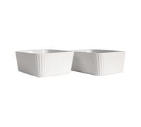 Sagaform Mini plat à four Flora Lot de 2 Blanc