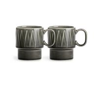 Sagaform Mugs à café Coffee & More lot de 2 Gris