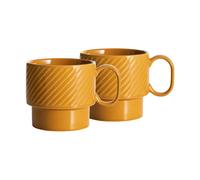Sagaform Mugs à thé Coffee & More lot de 2 Jaune
