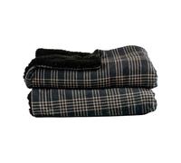 Sagaform Plaid en polaire Rut 130x170 cm Noir