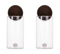 Sagaform Salière et poivrier avec boule en liège Nature Lot de 2 Transparent-marron foncé