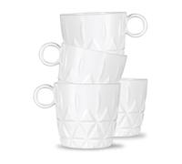 Sagaform Tasse à café Picknick Lot de 4 Blanc