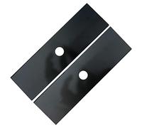 SagaSave Lot de 2 lames de débroussailleuse universelles à 2 dents en acier avec trou intérieur de 25,4 mm (rectangle)