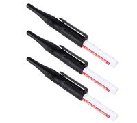 SagaSave Lot de 3 marqueurs à tête longue avec trou profond, multifonction, 30 mm de long, pour menuisier, travail du bois, pour le bricolage à la maison, le traitement du matériel - Noir
