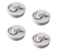 SagaSave Lot de 4 bouchons de baignoire universels en caoutchouc avec anneau de suspension pour baignoire, cuisine et salle de bain, 28 à 31 mm