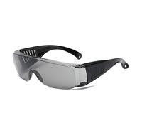 SagaSave Sur-lunettes de sécurité, lunettes de protection résistantes aux UV, lunettes scientifiques pour la construction, l'extérieur et le laboratoire (noir)