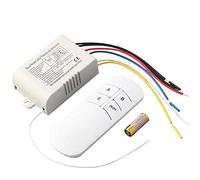 SagaSave Télécommande sans fil pour interrupteur mural, 1/2/3/4 voies marche/arrêt, 220 V, récepteur de lumière murale numérique sans fil, émetteur avec batterie