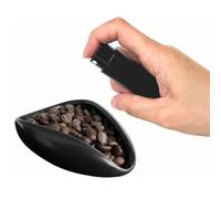 SageFurned Bol doseur en grès pour café et thé avec pulvérisateur, doseur de 25 g, antidérapant et portable, pour l'extérieur, blanc