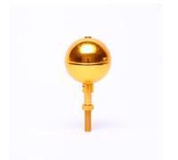 SageFurned Boule de mât de drapeau en aluminium anodisé doré de 7,6 cm, décoration de poteau de drapeau de jardin pour pièce de rechange