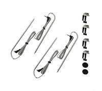 SageFurned Lot de 4 pièces de rechange pour sonde à viande, compatibles avec Gravity pour séries 560 800 1050, capteurs de température en acier inoxydable avec clips de grille et œillets