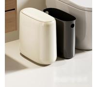 SageFurned Poubelle ovale de 12 litres avec bouton pression et récipient intérieur, en plastique robuste pour cuisine, salle de bain, design peu encombrant, vert