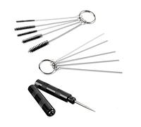 SAGUD Kit d'outils de Nettoyage pour Peinture aérographe, Brosse à air, Accessoire Pistolet pulvérisateur, Aiguille de Lavage avec use et brosses en Acier Inoxydable