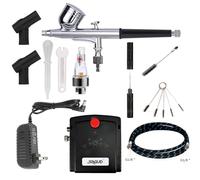 SAGUD Mini kit d'aérographe Portable avec compresseur aérographe à Double Action pour décoration de gâteau, Loisirs, Bricolage, Ongles, Maquillage avec kit de Nettoyage aérographe