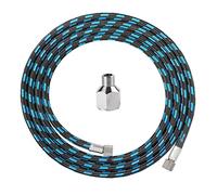 SAGUD Tuyau Aérographe d'air tressé en nylon de 6 pieds, taille 1/8 de pouce aux deux extrémités, adaptateur 1/8 de pouce mâle - 1/4 de pouce femelle pour kits d'aérographe