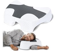 SAHEYER Oreiller Latéral avec Trou pour Bras, Coussin Memoire Forme | Oreiller Ergonomique Cervical Soulageant la Pression sur les Épaules et les Bras, Convient aux Dormeurs sur le Côté, Noir