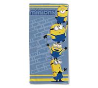 SAHINLER créateur d'univers Les Minions - Serviette de Plage Les Minions 75x150 cm - 300 GSM - 100% Coton - Bleu