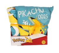Coffret Coussin Et Plaid Pikachu Pokémon Bleu Bleu 100X120