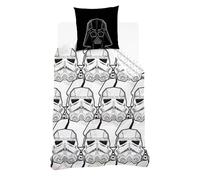 SAHINLER créateur d'univers Star Wars - Housse de Couette Star Wars légion de Troopers 140x200 cm + 1 Taie d'oreiller 63x63 cm - 100% Coton - Blanc