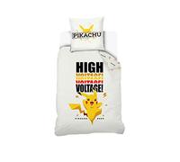 NINTENDO - Housse de couette 90 cm Pokémon en coton - Dimensions housse : 140x200 cm, Taie : 65x65 cm - 100% Coton