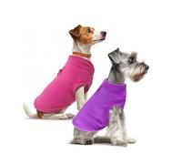 Sahunfri Lot de 2 Pulls pour Chien, Chauds et Doux pour Chien de Petite Taille - Pull en Polaire pour Petit Chat (Rose+Purple, S)